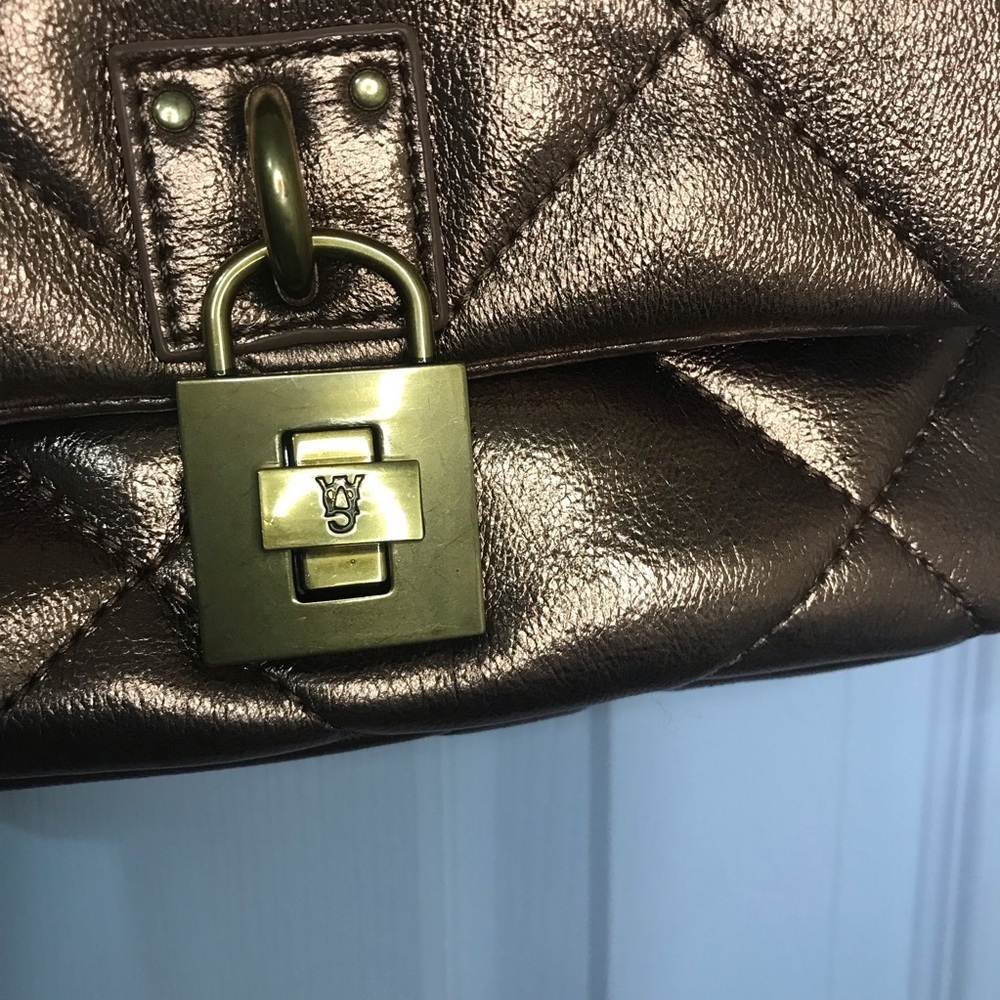 Steve Madden Terra Quilted Bronze Chain Strap Women's Bag - Picture 5 of 7